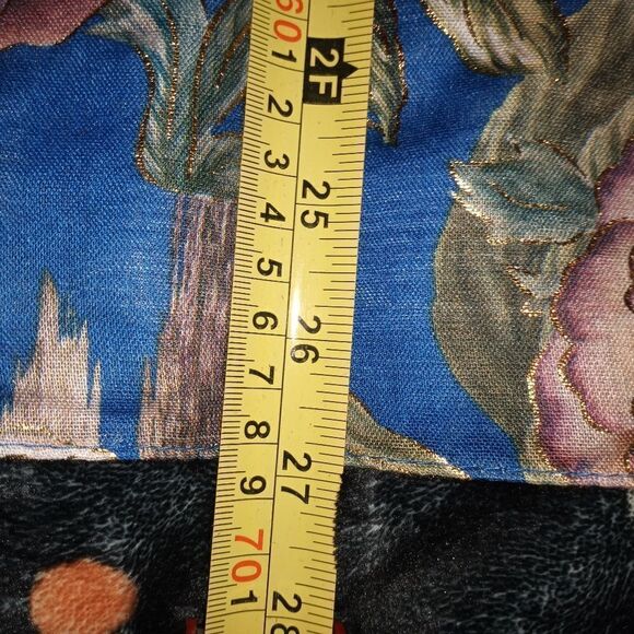 LULLA COLLECTION by BINDYA Blue FloralPrint Women's Scarf 100%Viscose NWT 70"×27 - Picture 7 of 8